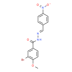 ChemSpider 2D Image | 3-Bromo-4-methoxy-N'-[(E)-(4-nitrophenyl)methylene]benzohydrazide | C15H12BrN3O4