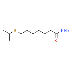 ChemSpider 2D Image | 7-(Isopropylsulfanyl)heptanamide | C10H21NOS