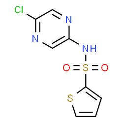 ChemSpider 2D Image | N-(5-Chloro-2-pyrazinyl)-2-thiophenesulfonamide | C8H6ClN3O2S2