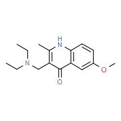 ChemSpider 2D Image | 3-[(diethylamino)methyl]-6-methoxy-2-methylquinolin-4-ol | C16H22N2O2