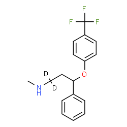 ChemSpider 2D Image | N-Methyl-3-phenyl-3-[4-(trifluoromethyl)phenoxy]-1-(1,1-~2~H_2_)propanamine | C17H16D2F3NO