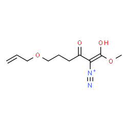 ChemSpider 2D Image | (1Z)-6-(Allyloxy)-1-hydroxy-1-methoxy-3-oxo-1-hexene-2-diazonium | C10H15N2O4