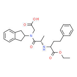 ChemSpider 2D Image | N-(1-Ethoxy-1-oxo-4-phenyl-2-butanyl)-L-alanyl-N-(2,3-dihydro-1H-inden-2-yl)glycine | C26H32N2O5
