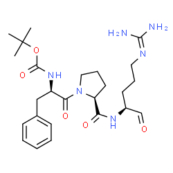 ChemSpider 2D Image | N-(tert-butoxycarbonyl)-D-phenylalanyl-N-{(2S)-5-[(diaminomethylidene)amino]-1-oxopentan-2-yl}-L-prolinamide | C25H38N6O5