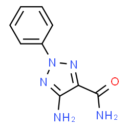 ChemSpider 2D Image | 5-Amino-2-phenyl-2H-1,2,3-triazole-4-carboxamide | C9H9N5O