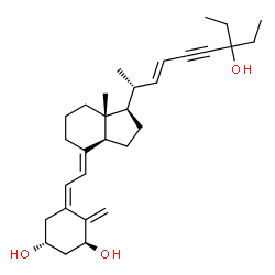 ChemSpider 2D Image | (1R,3S,5Z)-5-[(2E)-2-{(1R,3aS,7aR)-1-[(2R,3E)-7-Ethyl-7-hydroxy-3-nonen-5-yn-2-yl]-7a-methyloctahydro-4H-inden-4-ylidene}ethylidene]-4-methylene-1,3-cyclohexanediol | C30H44O3