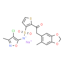 ChemSpider 2D Image | Sitaxentan sodium | C18H14ClN2NaO6S2