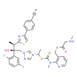 ChemSpider 2D Image | Isavuconazonium ion | C35H35F2N8O5S