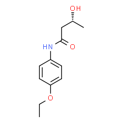 ChemSpider 2D Image | (3R)-N-(4-Ethoxyphenyl)-3-hydroxybutanamide | C12H17NO3