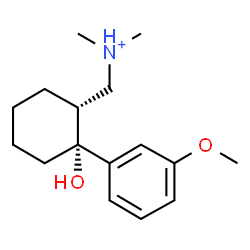 ChemSpider 2D Image | [(1R,2R)-2-Hydroxy-2-(3-methoxyphenyl)cyclohexyl]-N,N-dimethylmethanaminium | C16H26NO2