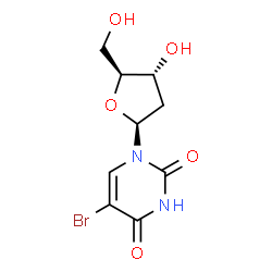 ChemSpider 2D Image | 5-Bromo-1-(2-deoxy-beta-L-erythro-pentofuranosyl)-2,4(1H,3H)-pyrimidinedione | C9H11BrN2O5