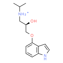 ChemSpider 2D Image | (2R)-2-Hydroxy-3-(1H-indol-4-yloxy)-N-isopropyl-1-propanaminium | C14H21N2O2