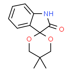 ChemSpider 2D Image | 5,5-Dimethylspiro[1,3-dioxane-2,3'-indol]-2'(1'H)-one | C13H15NO3