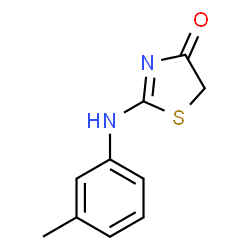 ChemSpider 2D Image | 2-m-Tolylamino-thiazol-4-one | C10H10N2OS