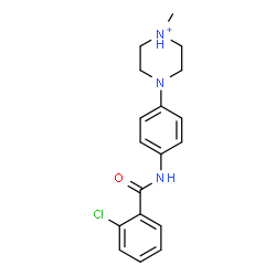 ChemSpider 2D Image | 4-{4-[(2-Chlorobenzoyl)amino]phenyl}-1-methylpiperazin-1-ium | C18H21ClN3O