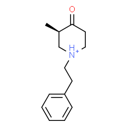 ChemSpider 2D Image | (3R)-3-Methyl-4-oxo-1-(2-phenylethyl)piperidinium | C14H20NO