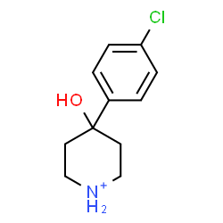 ChemSpider 2D Image | 4-(4-Chlorophenyl)-4-hydroxypiperidinium | C11H15ClNO