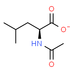 ChemSpider 2D Image | (2S)-2-Acetamido-4-methylpentanoate | C8H14NO3
