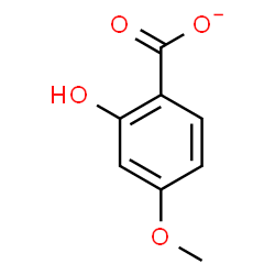 ChemSpider 2D Image | 2-Hydroxy-4-methoxybenzoate | C8H7O4