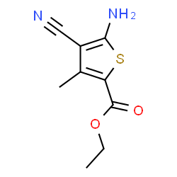 ChemSpider 2D Image | Ethyl 5-amino-4-cyano-3-methyl-2-thiophenecarboxylate | C9H10N2O2S