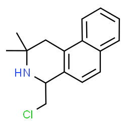 ChemSpider 2D Image | 4-(Chloromethyl)-2,2-dimethyl-1,2,3,4-tetrahydrobenzo[f]isoquinoline | C16H18ClN