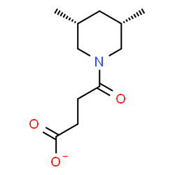ChemSpider 2D Image | 4-[(3R,5S)-3,5-Dimethyl-1-piperidinyl]-4-oxobutanoate | C11H18NO3