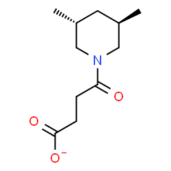 ChemSpider 2D Image | 4-[(3R,5R)-3,5-Dimethyl-1-piperidinyl]-4-oxobutanoate | C11H18NO3
