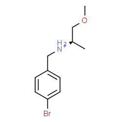 ChemSpider 2D Image | (2R)-N-(4-Bromobenzyl)-1-methoxy-2-propanaminium | C11H17BrNO