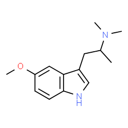 ChemSpider 2D Image | 1-(5-Methoxy-1H-indol-3-yl)-N,N-dimethyl-2-propanamine | C14H20N2O