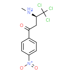 ChemSpider 2D Image | (2R)-1,1,1-Trichloro-N-methyl-4-(4-nitrophenyl)-4-oxo-2-butanaminium | C11H12Cl3N2O3