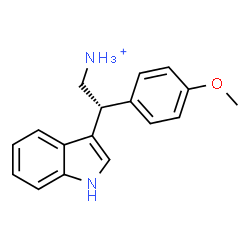 ChemSpider 2D Image | (2R)-2-(1H-Indol-3-yl)-2-(4-methoxyphenyl)ethanaminium | C17H19N2O