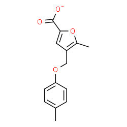 ChemSpider 2D Image | 5-Methyl-4-[(4-methylphenoxy)methyl]-2-furoate | C14H13O4