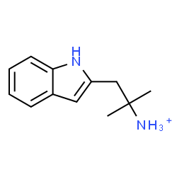 ChemSpider 2D Image | 1-(1H-Indol-2-yl)-2-methyl-2-propanaminium | C12H17N2
