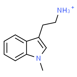 ChemSpider 2D Image | 2-(1-Methyl-1H-indol-3-yl)ethanaminium | C11H15N2