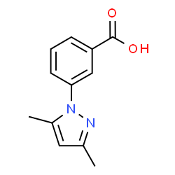 ChemSpider 2D Image | 3-(3,5-dimethylpyrazol-1-yl)benzoic acid | C12H12N2O2