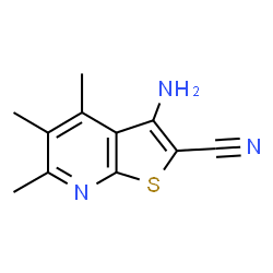 ChemSpider 2D Image | 3-Amino-4,5,6-trimethylthieno[2,3-b]pyridine-2-carbonitrile | C11H11N3S