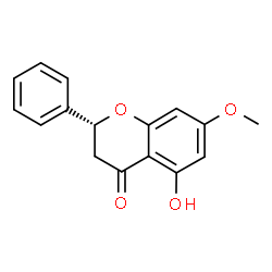 ChemSpider 2D Image | (2R)-5-Hydroxy-7-methoxy-2-phenyl-2,3-dihydro-4H-chromen-4-one | C16H14O4