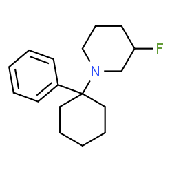 ChemSpider 2D Image | 3-Fluoro-1-(1-phenylcyclohexyl)piperidine  | C17H24FN