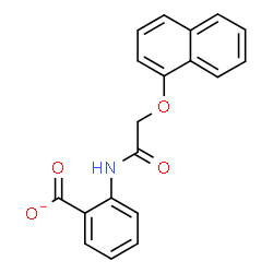 ChemSpider 2D Image | 2-{[(1-Naphthyloxy)acetyl]amino}benzoate | C19H14NO4