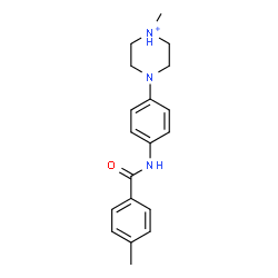 ChemSpider 2D Image | 1-Methyl-4-{4-[(4-methylbenzoyl)amino]phenyl}piperazin-1-ium | C19H24N3O