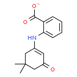 ChemSpider 2D Image | 2-[(5,5-Dimethyl-3-oxo-1-cyclohexen-1-yl)amino]benzoate | C15H16NO3