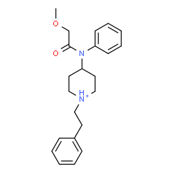 ChemSpider 2D Image | 4-[(Methoxyacetyl)(phenyl)amino]-1-(2-phenylethyl)piperidinium | C22H29N2O2