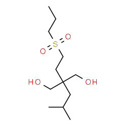 ChemSpider 2D Image | 2-Isobutyl-2-[2-(propylsulfonyl)ethyl]-1,3-propanediol | C12H26O4S
