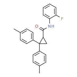 ChemSpider 2D Image | N-(2-Fluorophenyl)-2,2-bis(4-methylphenyl)cyclopropanecarboxamide | C24H22FNO