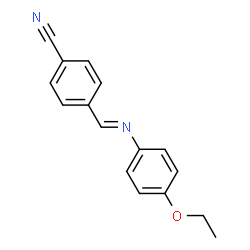 ChemSpider 2D Image | 4-{[(4-ethoxyphenyl)imino]methyl}benzonitrile | C16H14N2O