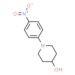 ChemSpider 2D Image | 1-(4-Nitrophenyl)-4-piperidinol | C11H14N2O3