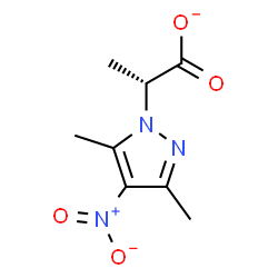 ChemSpider 2D Image | (2S)-2-(3,5-Dimethyl-4-nitro-1H-pyrazol-1-yl)propanoate | C8H10N3O4