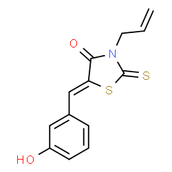 ChemSpider 2D Image | 3-Allyl-5-(3-hydroxy-benzylidene)-2-thioxo-thiazolidin-4-one | C13H11NO2S2