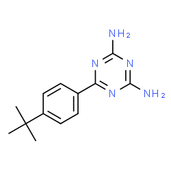 ChemSpider 2D Image | 6-[4-(tert-butyl)phenyl]-1,3,5-triazine-2,4-diamine | C13H17N5