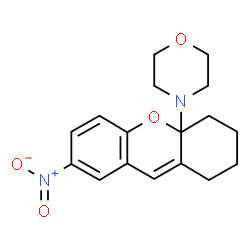 ChemSpider 2D Image | 4-(7-Nitro-1,2,3,4-tetrahydro-xanthen-4a-yl)-morpholine | C17H20N2O4